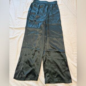 NWT Cami NYC Silk Wide Leg Pants  Green Size S